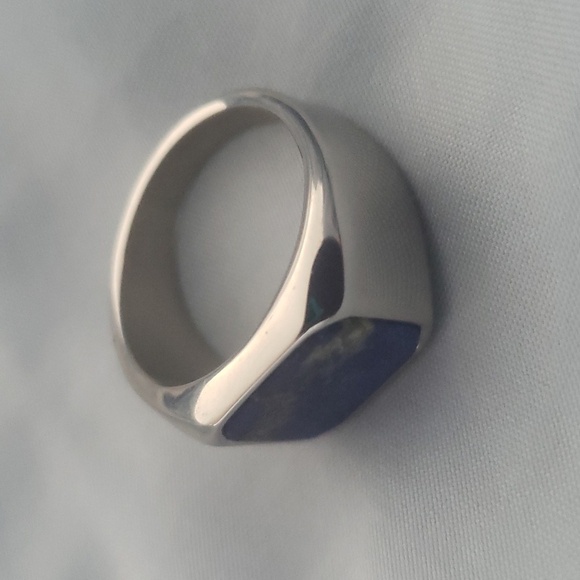 1344- Lapis Lazuli Natural Gemstone Handmade Men's Ring Size 10 NWT - Picture 3 of 7